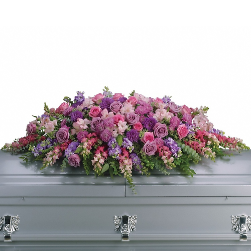 Lavender Tribute Casket Spray